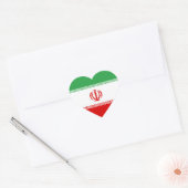 Sticker Cœur Drapeau cardiaque Iran/Iran/Iran (Enveloppe)