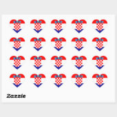 Sticker Cœur Drapeau Croatie (Feuille)