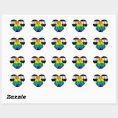 Sticker Cœur Drapeau d'allié(e) straight (Feuille)