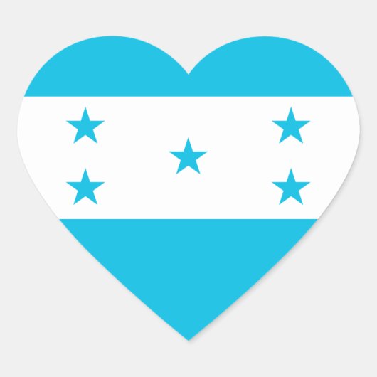 Sticker Cœur Drapeau d'amour du Honduras (Devant)