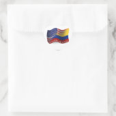 Sticker Cœur Drapeau d'armure colombienne-américaine (Sac)