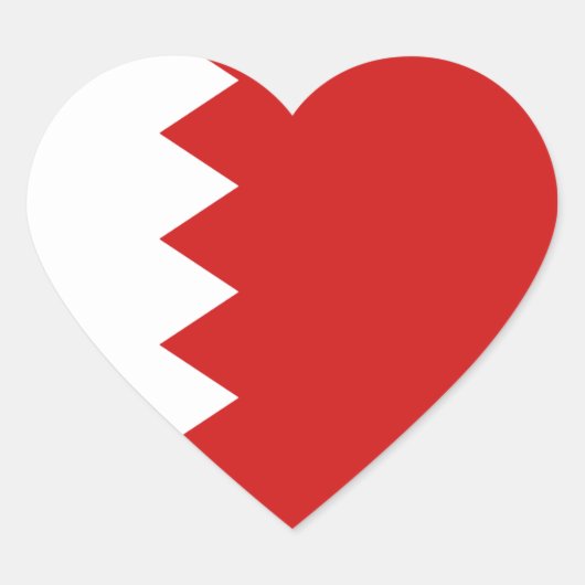 Sticker Coeur Drapeau de Bahreïn (Devant)