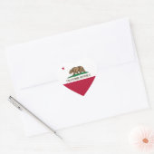 Sticker Cœur Drapeau de Californie (Enveloppe)
