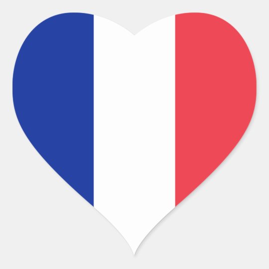 Sticker Cœur Drapeau De Coeur Francais Zazzle Be