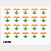 Sticker Cœur Drapeau de coeur indien (Feuille)