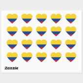 Sticker Coeur drapeau de Colombie (Feuille)
