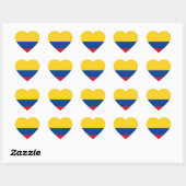 Sticker Coeur drapeau de Colombie (Feuille)