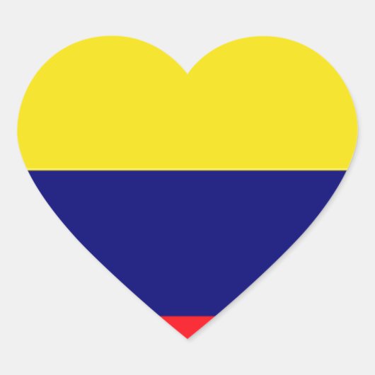 Sticker Cœur Drapeau de Colombie (Devant)