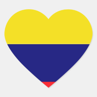 Sticker Cœur Drapeau de Colombie