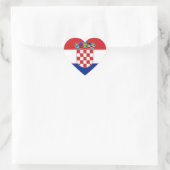 Sticker Cœur Drapeau de Croatie (Sac)