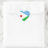 Sticker Cœur Drapeau de Djibouti (Sac)