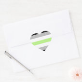 Sticker Cœur Drapeau de fierté agender (Enveloppe)