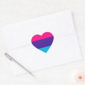 Sticker Cœur Drapeau de fierté androgyne (Enveloppe)