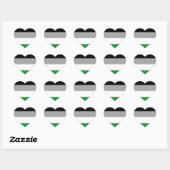Sticker Cœur Drapeau de fierté androphile (Feuille)