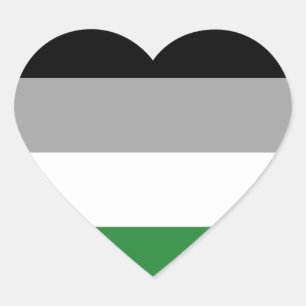 Sticker Cœur Drapeau de fierté androphile