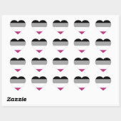 Sticker Cœur Drapeau de fierté gynéphile (Feuille)