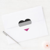 Sticker Cœur Drapeau de fierté gynéphile (Enveloppe)
