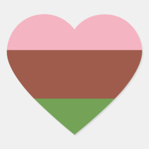 Sticker Cœur Drapeau de fierté gynosexuelle