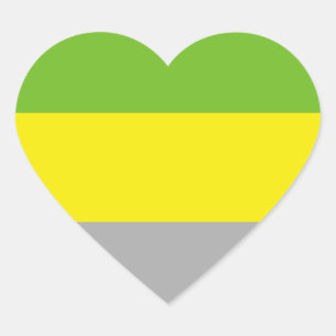 Sticker Cœur Drapeau de fierté lithromantique