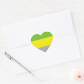 Sticker Cœur Drapeau de fierté lithromantique (Enveloppe)