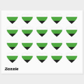 Sticker Cœur Drapeau de fierté Neutrois (Feuille)