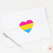 STICKER CŒUR "DRAPEAU DE FIERTÉ PANSEXUEL" (Enveloppe)
