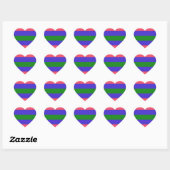 Sticker Cœur Drapeau de fierté trigender (Feuille)