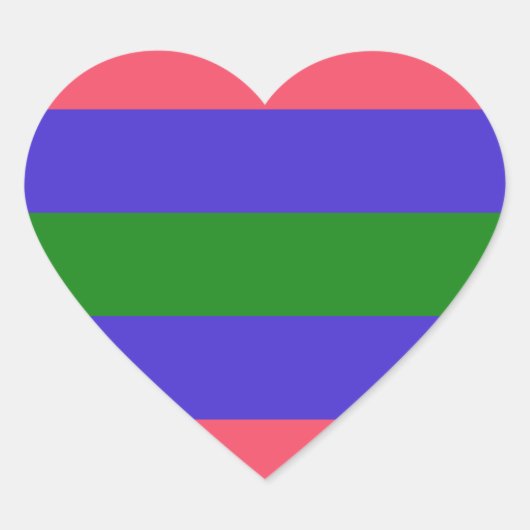 Sticker Cœur Drapeau de fierté trigender (Devant)