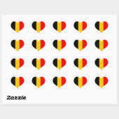 Sticker Cœur drapeau de la Belgique (Feuille)