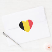 Sticker Cœur Drapeau de la Belgique (Enveloppe)