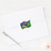 Sticker Cœur Drapeau de la Brazilian (Enveloppe)