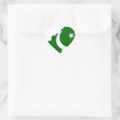 Sticker Cœur Drapeau de la carte du Pakistan (Sac)
