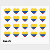 Sticker Cœur Drapeau de la Colombie (Feuille)