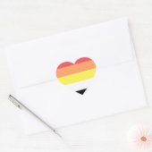 Sticker Cœur Drapeau de la fierté akoisexuelle (Enveloppe)