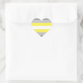 Sticker Cœur Drapeau de la fierté de Demigender (Sac)