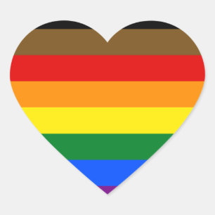 Sticker Cœur Drapeau de la fierté de Philadelphie LGBTQ