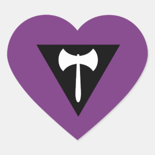 Sticker Cœur Drapeau de la fierté lesbienne