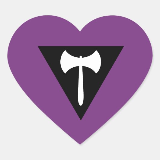 Sticker Cœur Drapeau de la fierté lesbienne (Devant)