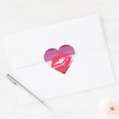 Sticker Cœur Drapeau de la fierté lesbienne (Enveloppe)