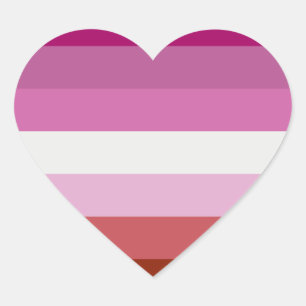 Sticker Cœur Drapeau de la fierté lesbienne
