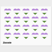 Sticker Cœur Drapeau de la fierté queer (Feuille)