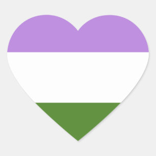 Sticker Cœur Drapeau de la fierté queer