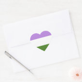 Sticker Cœur Drapeau de la fierté queer (Enveloppe)