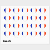 Sticker Cœur drapeau de la france (Feuille)