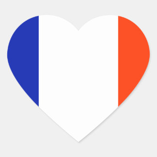 Sticker Cœur drapeau de la france