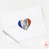 Sticker Cœur drapeau de la france (Enveloppe)