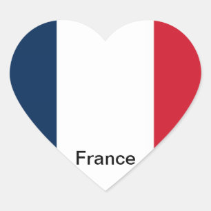 Sticker Cœur Drapeau de la France
