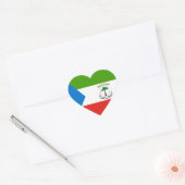 Sticker Cœur Drapeau de la Guinée équatoriale (Enveloppe)
