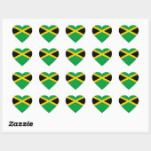 Sticker Cœur Drapeau de la Jamaïque (Feuille)