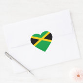Sticker Cœur Drapeau de la Jamaïque (Enveloppe)